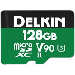 Delkin Devices 128GB POWER UHS-II V90 microSDXC Memory Card 300 mb/s