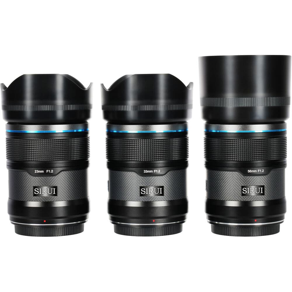 Sirui Sniper f/1.2 Autofocus 3-Lens Kit (FUJIFILM X, Black)