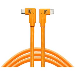 Tether Tools CUC15RT2RT-ORG TetherPro USB-C to USB-C Dual Right Angle Cable 