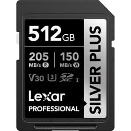 Lexar 512 GB Professional SILVER PLUS UHS-I SDXC Memory Card