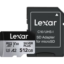Lexar 512GB Professional SILVER PLUS UHS-I microSDXC Memory Card
