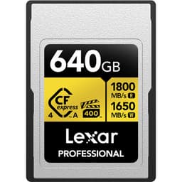 Lexar 640 GB Professional GOLD CFexpress 4.0 Type A Memory Card