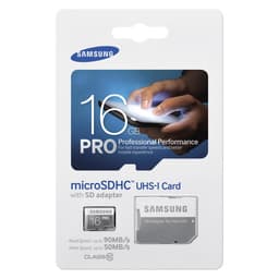 Samsung 16 GB microSDHC PRO U3 Class 10 Kart 90 mb/s + Adaptör