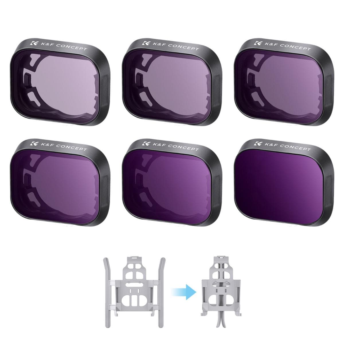 K&amp;F Concept DJI Mini 3 Pro Filter Set ( ND4 + ND8 + ND16 + ND32 + ND64 + ND1000 ) 