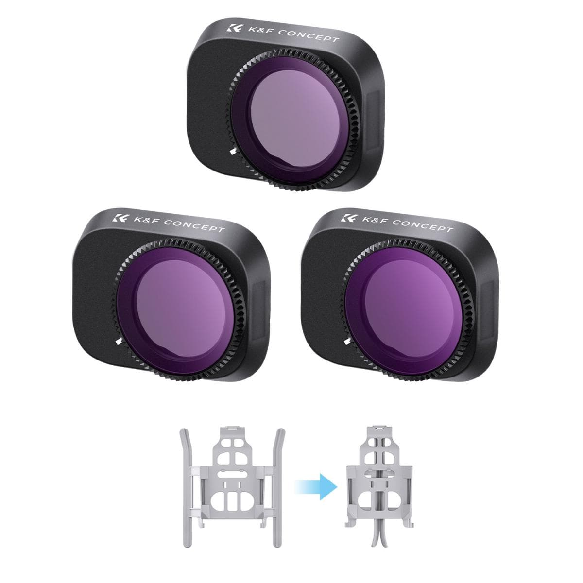 K&amp;F Concept DJI Mini 3 Pro Filter Set (ND8&amp;PL + ND16&amp;PL + ND32&amp;PL) 