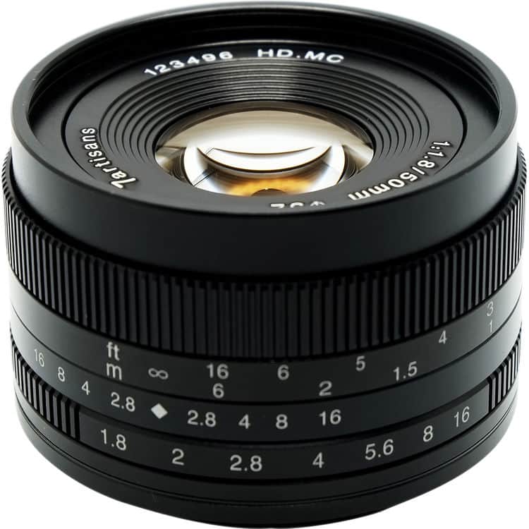 7Artisans 50mm F1.8 Sony (E Mount) MF APS-C Lens Siyah