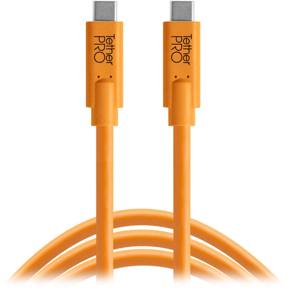 Tether Tools CUC15-ORG TetherPro USB Type-C Male to USB Type-C Male Cable