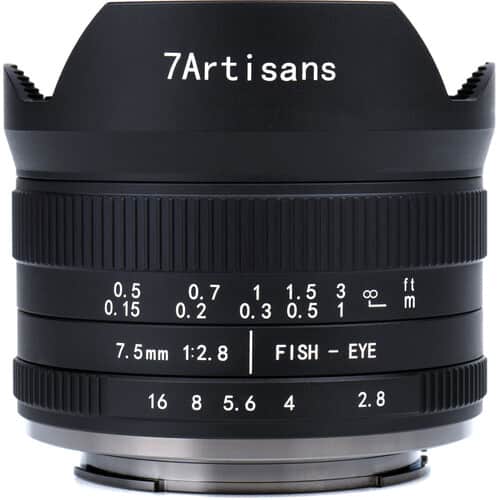 7Artisans 7.5mm F2.8 Sony (E Mount) Mark II MF APS-C Lens Siyah