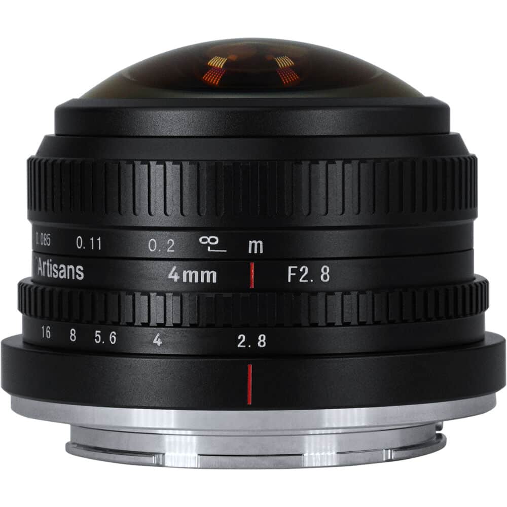 7Artisans 4mm F2.8 Fuji (X Mount) MF APS-C Lens Siyah