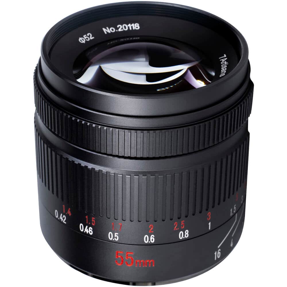 7Artisans 55mm F1.4 Mark II Sony (E Mount) MF APS-C Lens Siyah