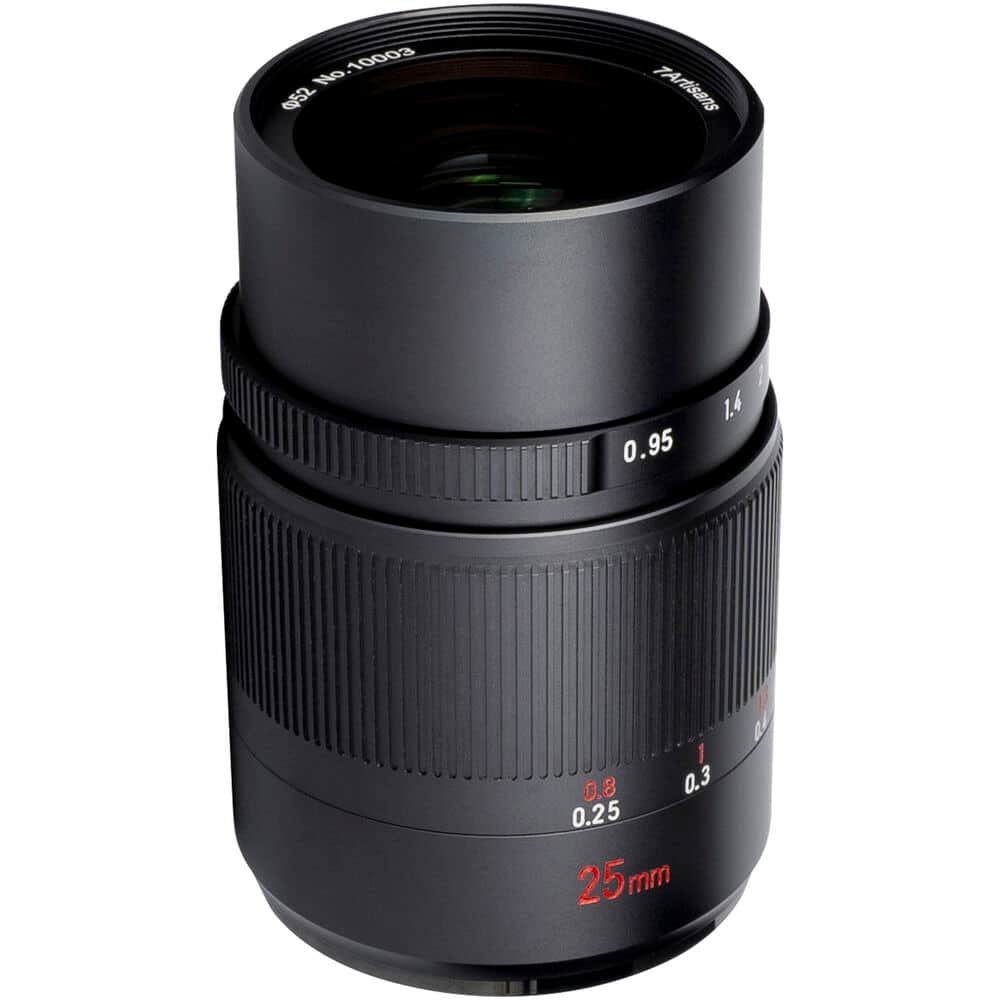 7Artisans 25mm/F0.95 M43 (Panasonic Olympus) MF APS-C Lens Siyah