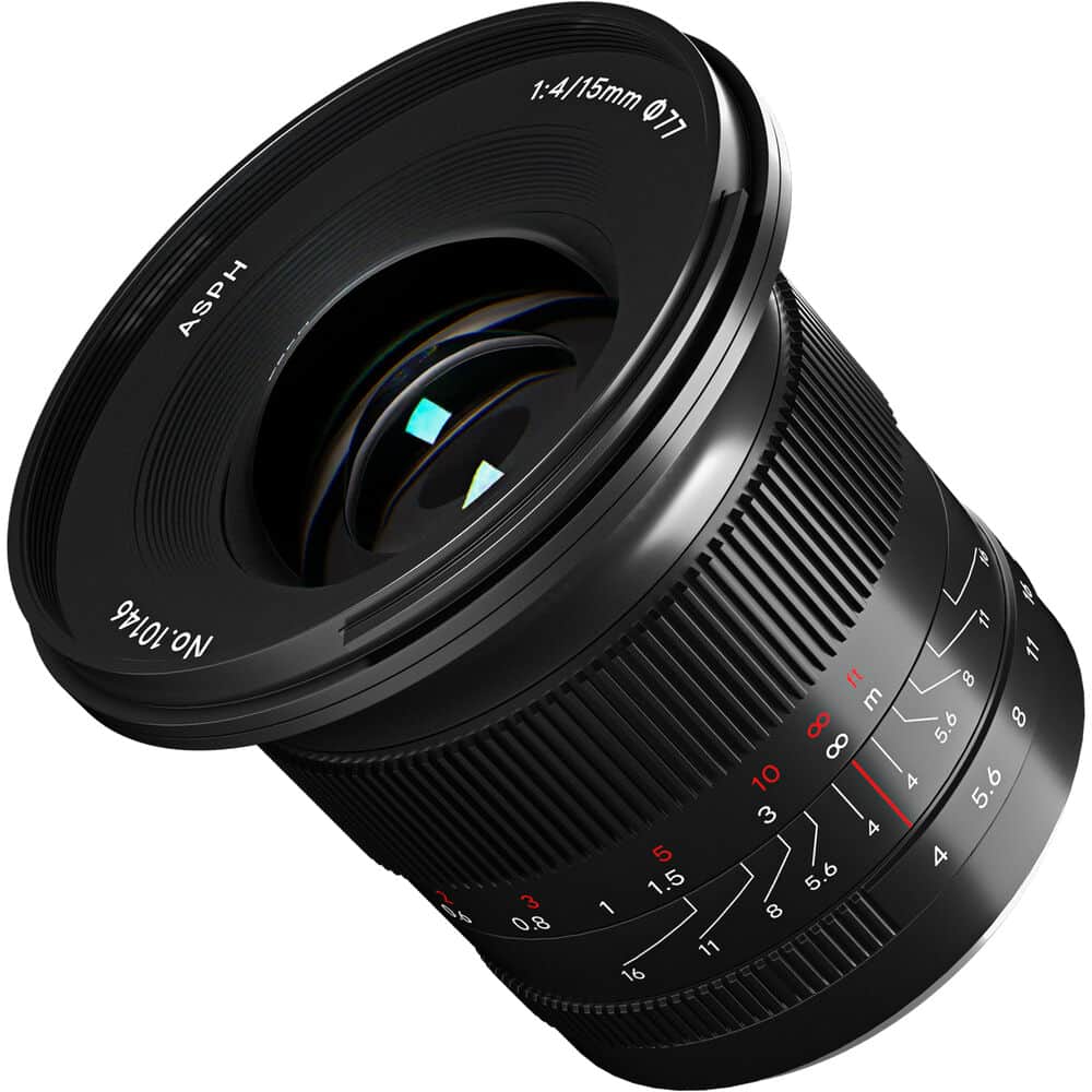 7Artisans 15mm F4 Canon (EOS-R Mount) MF Full Frame Lens Siyah