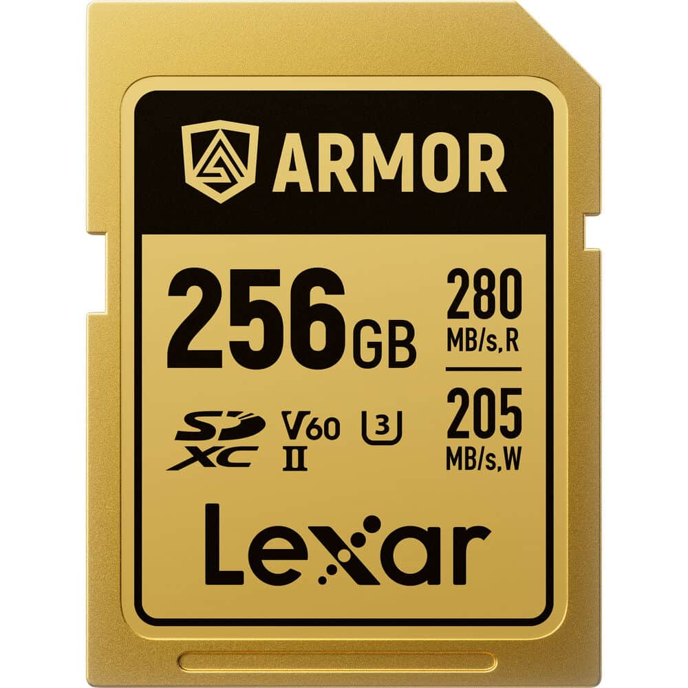Lexar 256 GB ARMOR GOLD V60 UHS-II SDXC Memory Card