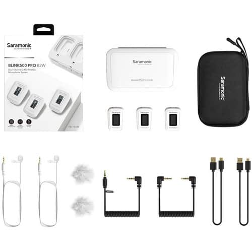 Saramonic Blink500 PRO B2W Kablosuz Yaka Mikrofonu Sistemi (Beyaz)