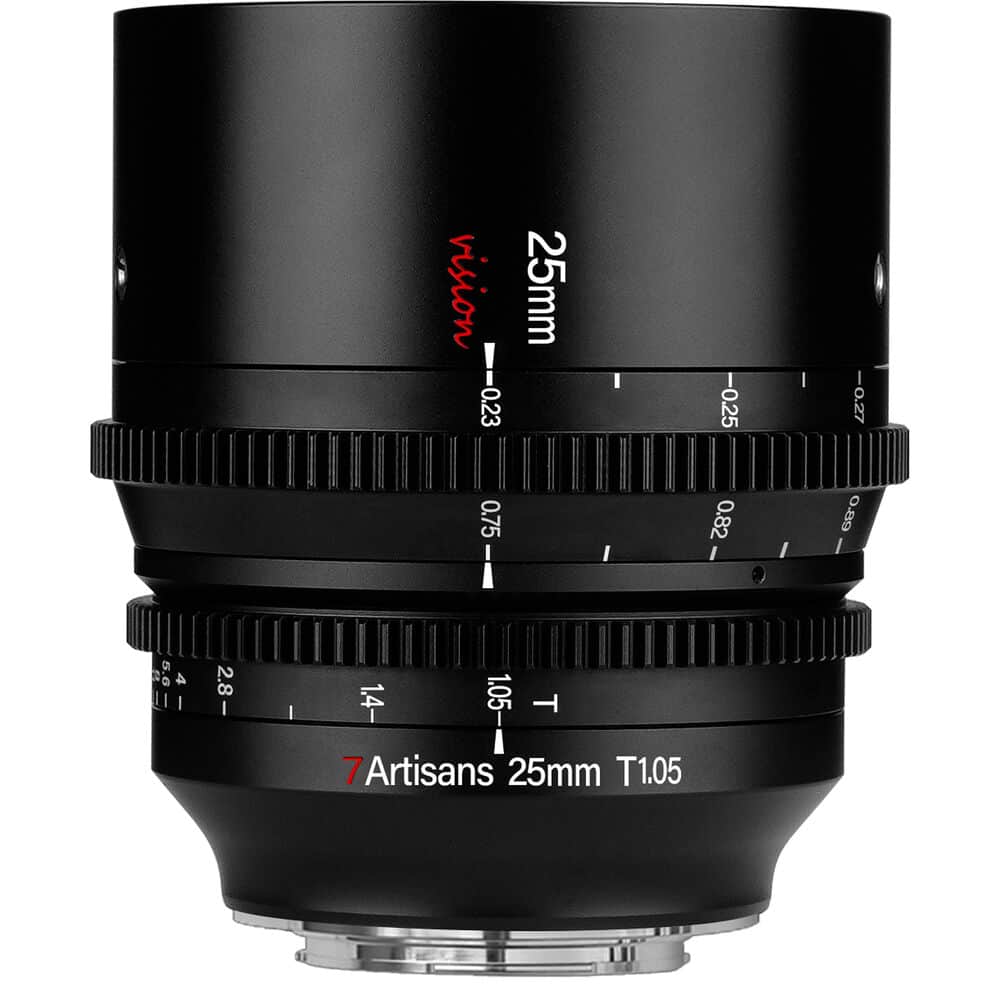 7Artisans 25mm T1.05 Sony (E Mount) APS-C MF Cine Lens Siyah