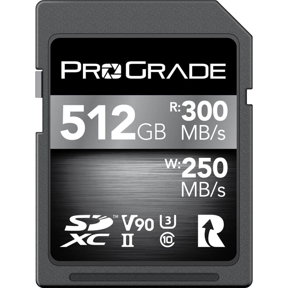 Prograde 512GB SDXC UHS-II V90 Memory Card (300MB/S)