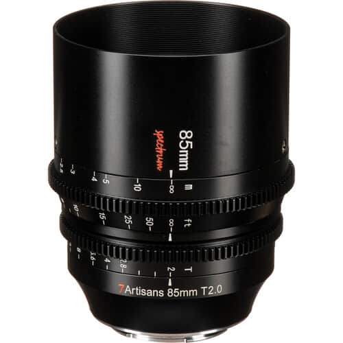 7Artisans 85mm T2.0 Sony (E Mount) Full Frame Cine Lens Siyah