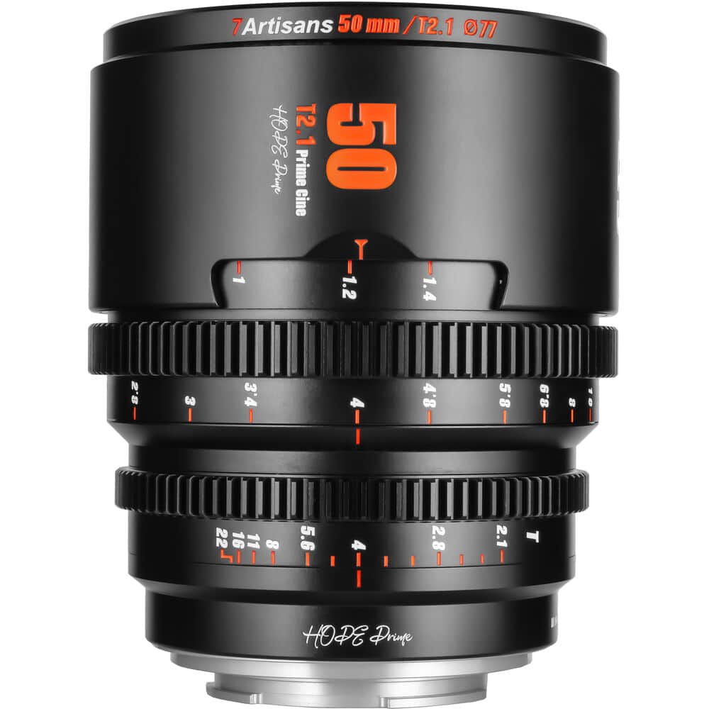 7Artisans 50mm T2.1 Sony (E Mount) S35 Cine Lens Siyah