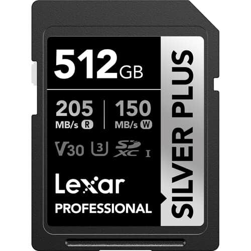 Lexar 512 GB Professional SILVER PLUS UHS-I SDXC Memory Card