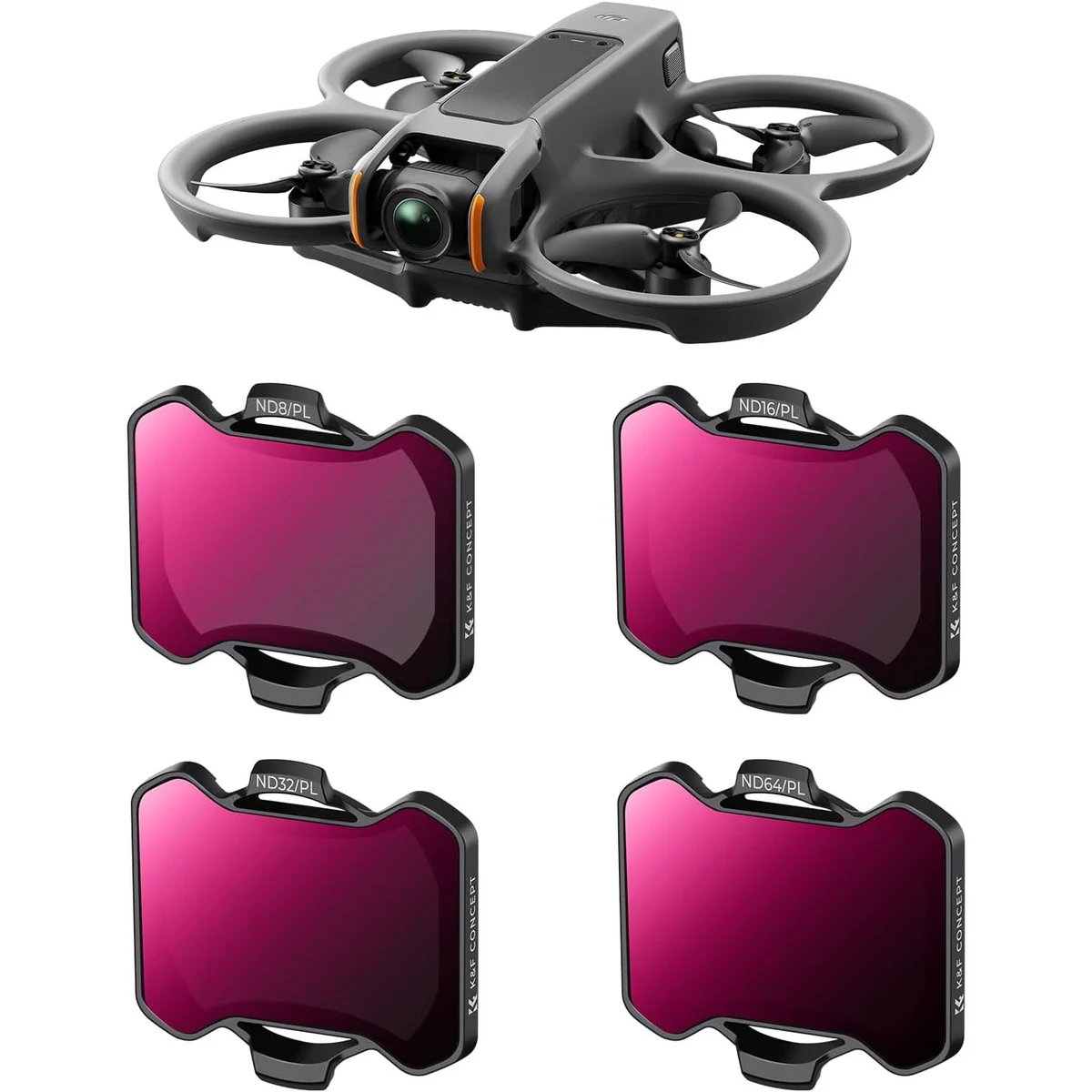 K&amp;F Concept DJI Avata 2 ND/PL 4'lü Filtre Seti Nano-X Serisi