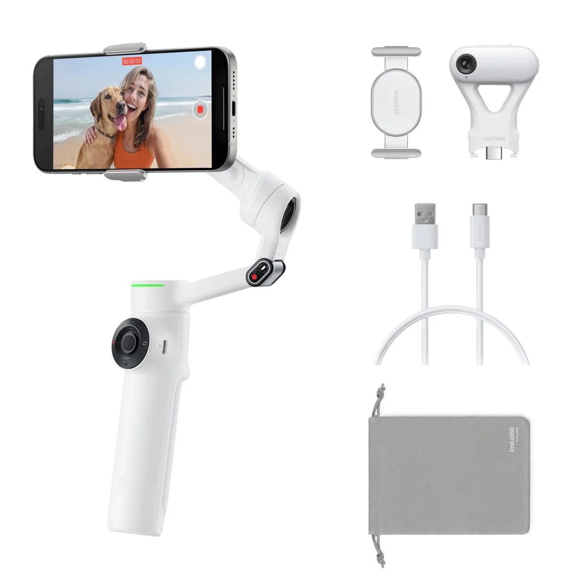 Insta360 Flow 2 Pro AI Tracker Bundle (Gri)