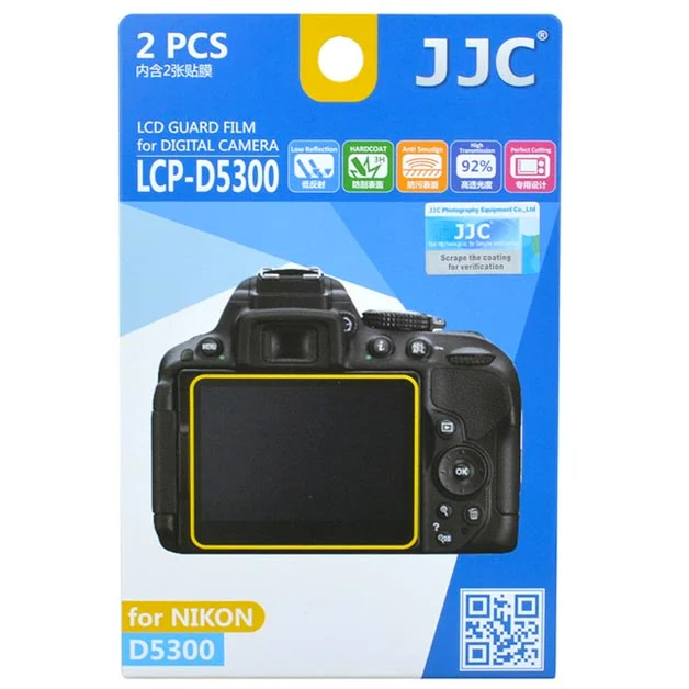 JJC LCP-D5300 LCD Ekran Koruyucu Film 2`li Paket (Nikon D5300, D5500, D5600)