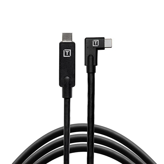 Tether Tools CUC15RT-BLK TetherPro USB-C to USB-C Right Angle (Black)