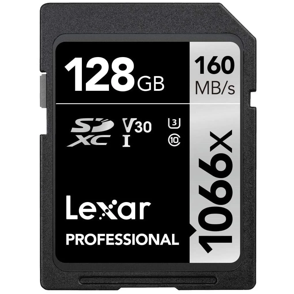 Lexar 128 GB SDXC U3 V30 UHS-I C10 Kart 1066x 160 mb/s