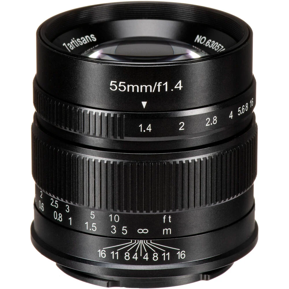7artisans 55mm f/1.4 Lens (Canon EF-M) MF APS-C Lens Siyah