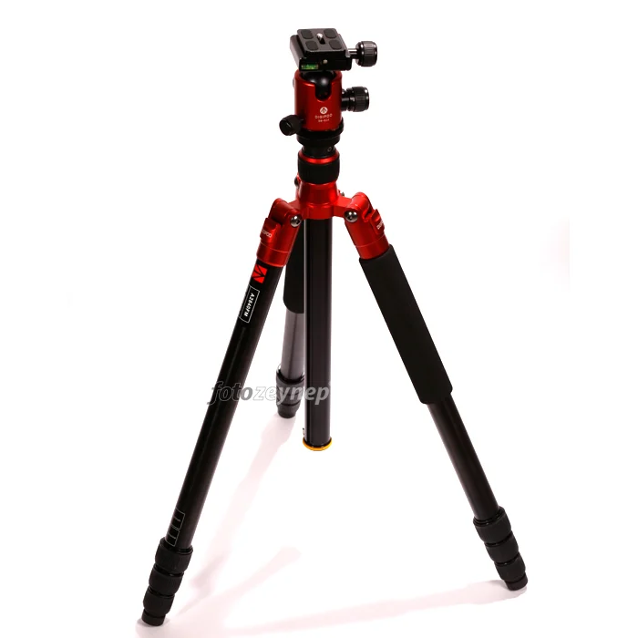 Digipod C-2840FM Carbon Fiber Profesyonel Tripod (Kırmızı)