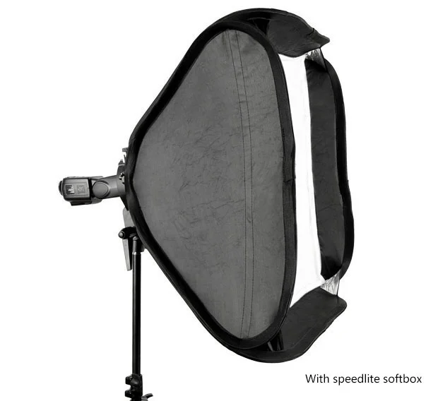 Godox Kafa Flaşı için 60x60 Katlanabilir Softbox + Flaş Tutucu