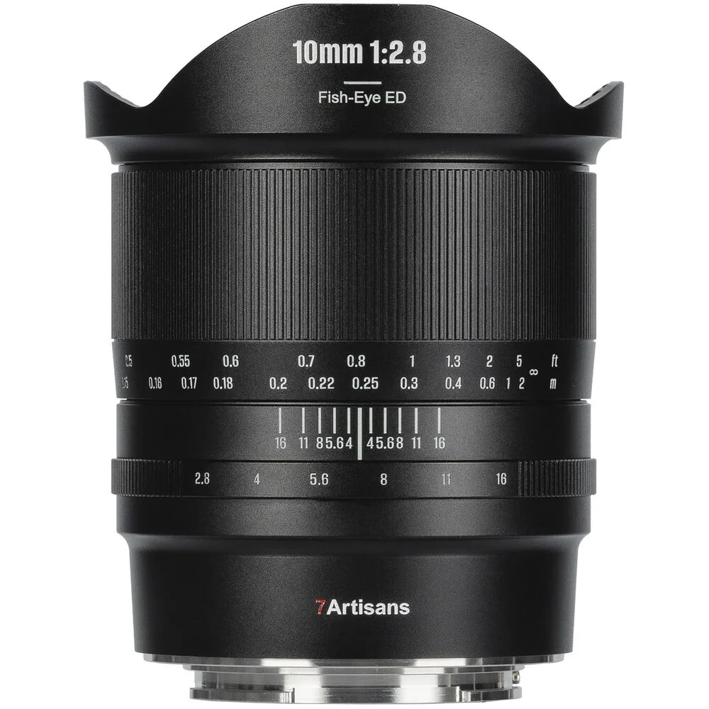 7Artisans 10mm F2.8 Mark II  Nikon (Z Mount) MF Ultra Wide Angle Fisheye Full Frame Lens Siyah