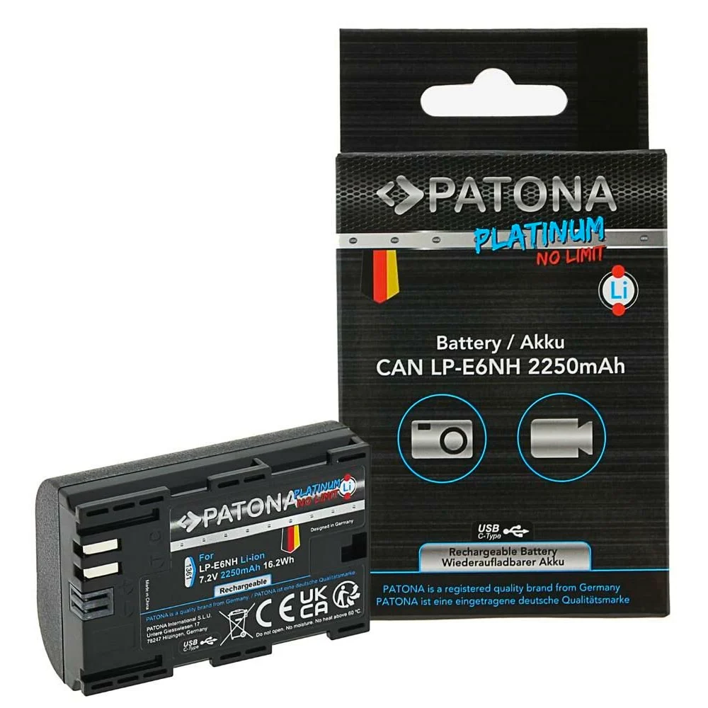 Patona 1361 Platinum LP-E6NH USB-C Canon Batarya