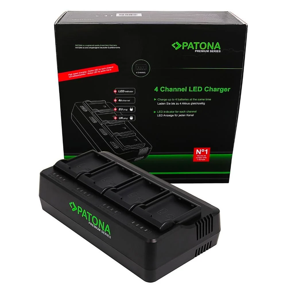 PATONA 1688/1691 PREMIUM 4-PORT BATTERY CHARGER SONY BP-U60 BATTERY