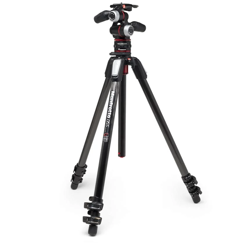 Manfrotto MK055CXPRO33WQR 055 Carbon 3-Section Tripod with 3-Way Head + MOVE