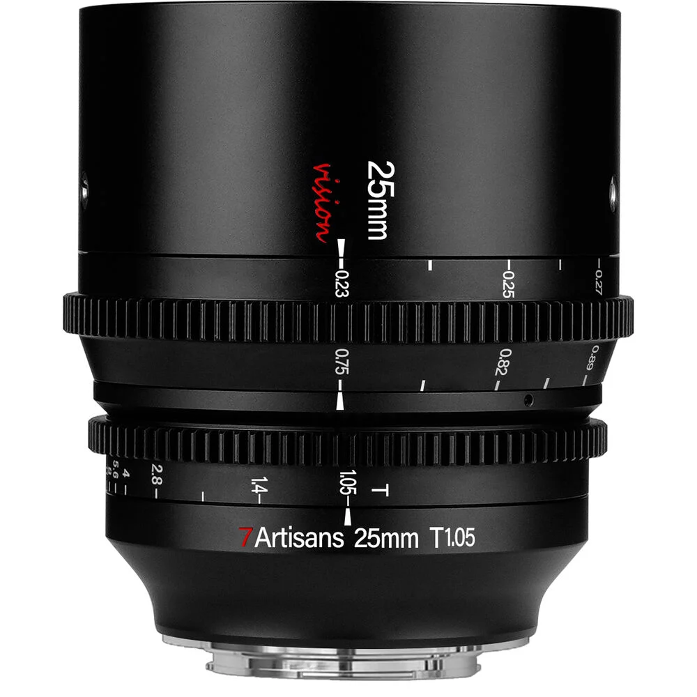 7Artisans 25mm T1.05 Sony (E Mount) APS-C MF Cine Lens Siyah