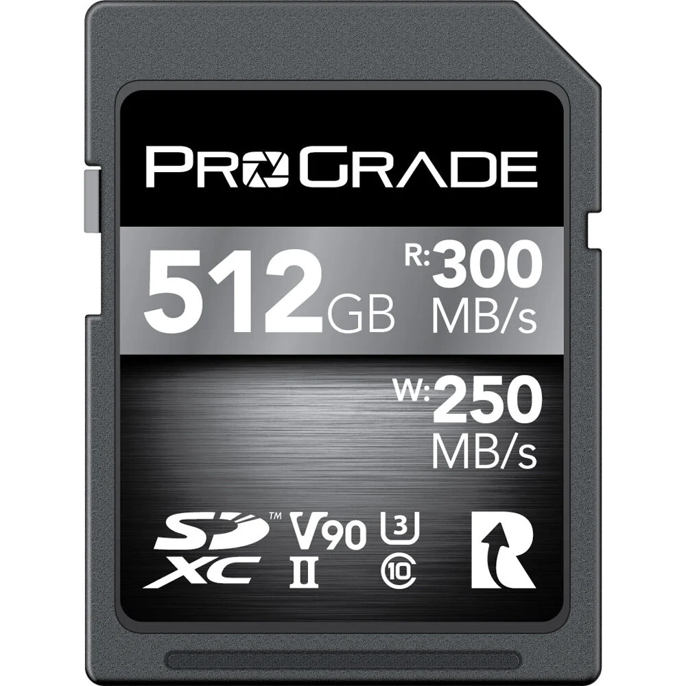 Prograde 512GB SDXC UHS-II V90 Memory Card (300MB/S)