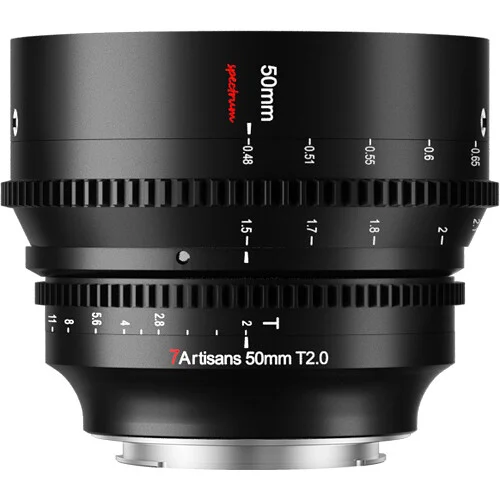 7Artisans 50mm T2.0 Sony (E Mount) Full Frame Cine Lens Siyah
