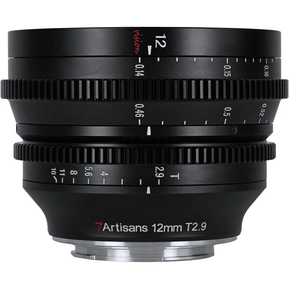 7Artisans 12mm T2.9 Sony (E Mount) APS-C MF Cine Lens Siyah