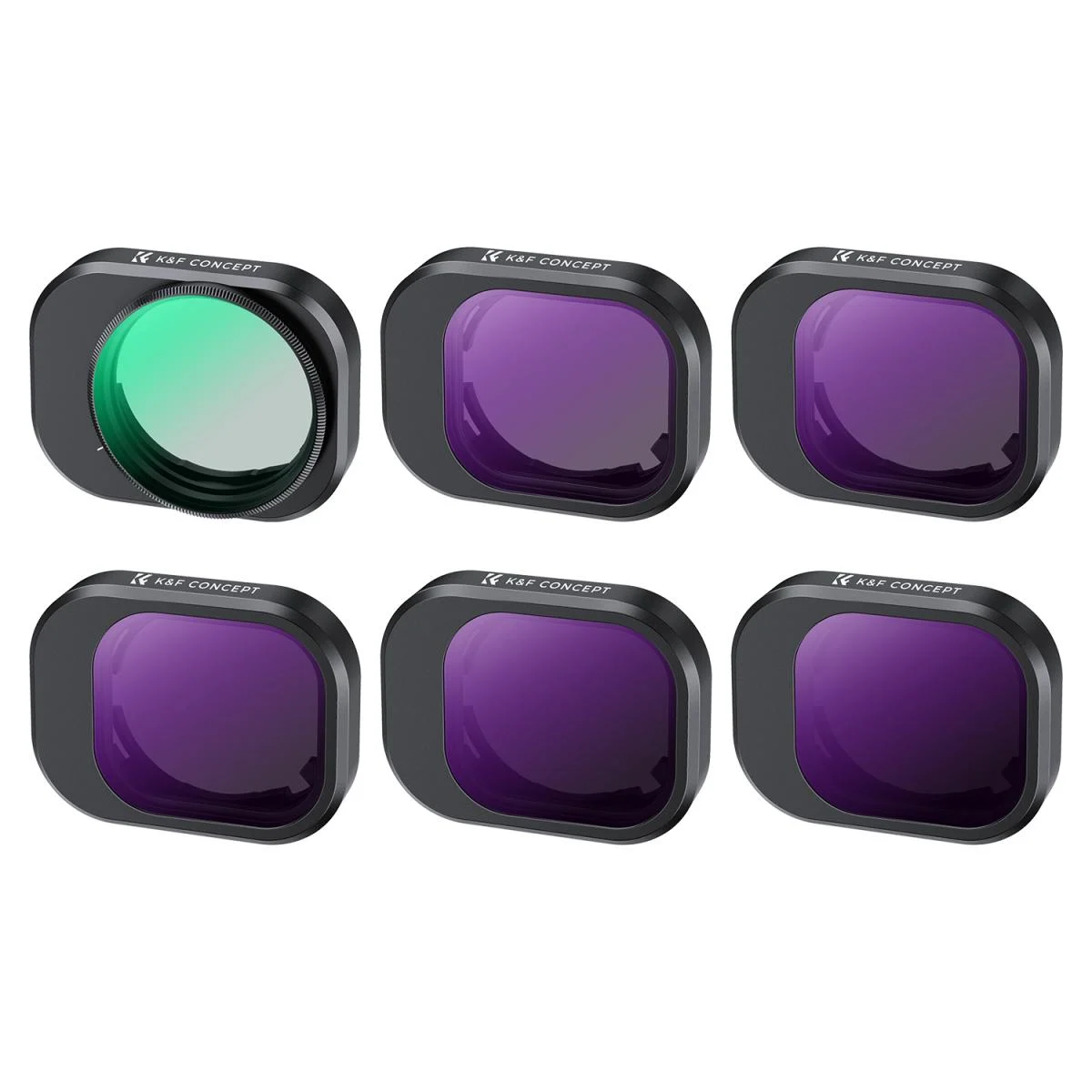 K&amp;F Concept DJI Mini 4 Pro CPL &amp; ND Filter Kit 6 Pack (CPL, ND8, ND16, ND32, ND64 &amp; ND128)