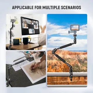 NEEWER UA057 22'' (55 cm) Mafsallı Magic Arm Süper Kelepçe ve Telefon Tutucu Kiti