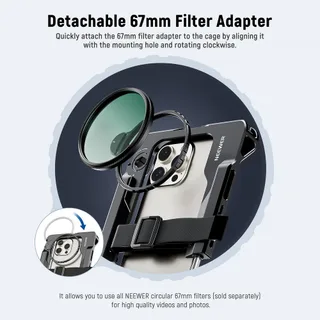 Neewer PA017 Telefon Kafesi &amp; 67mm Filtre adaptörlü