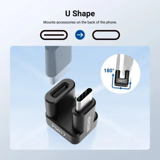 Neewer PS017 180° U-Tipi USB-C Adaptör (40Gbps &amp; 240W &amp; 8K)