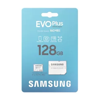 Samsung 128 GB EVO Plus microSDXC 160 MB/s, U3, V30, A2 Hafıza Kartı 