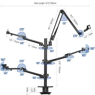 Neewer DS007 Dört Kollu Masaüstü Yayıncı Standı