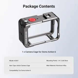 Neewer AC061 Kamera Kafesi - DJI Osmo Action 6 ile Uyumlu