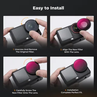 K&amp;F Concept DJI Osmo Action 6 ND/PL 4'lü Filtre Seti 