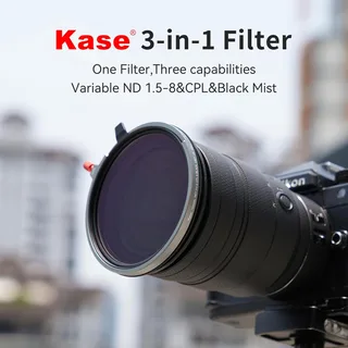 Kase 77mm Variable ND1,5-8 &amp; CPL &amp; Black Mist Filtre
