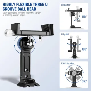 NEEWER PA002 Alüminyum Alaşımlı Döndürülebilir Akıllı Telefon Tripod Adaptörü