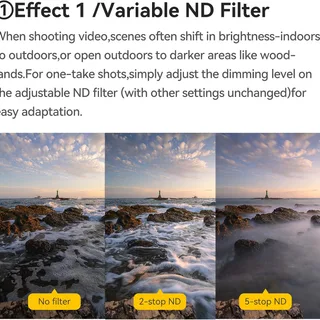 Kase 77mm Variable ND1,5-8 &amp; CPL &amp; Black Mist Filtre